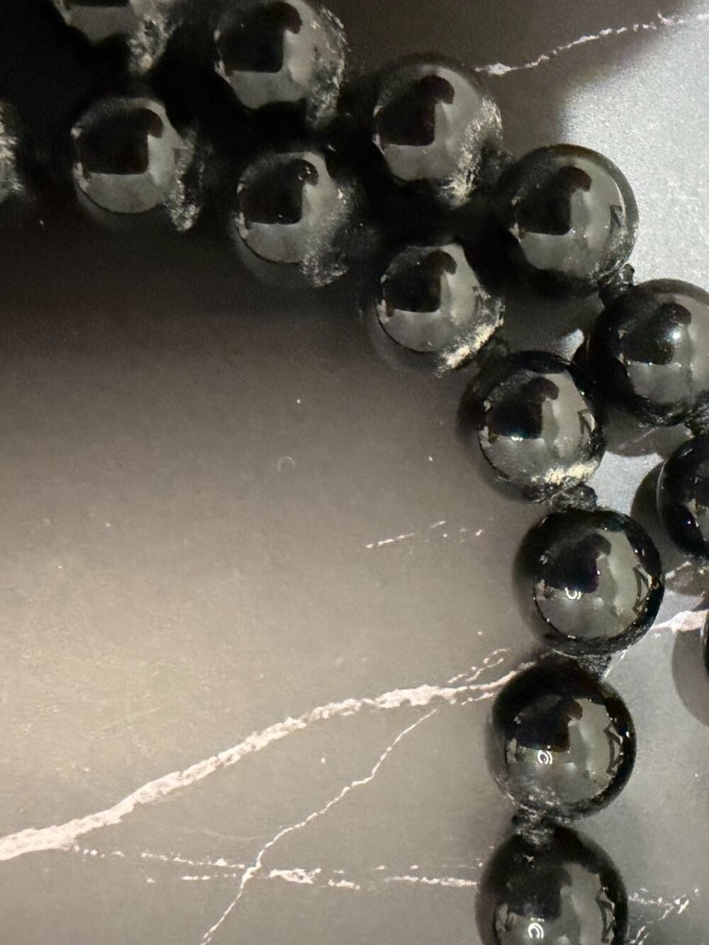 Heidi Daus Triple Strand Beaded Drop Statement Necklace Black Amber Crystal - Picture 10 of 14